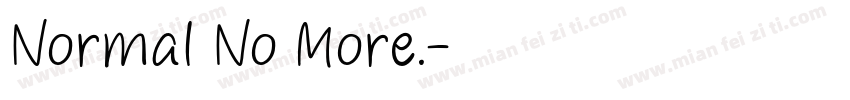 Normal No More.字体转换